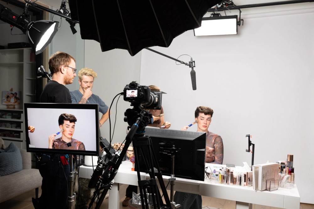 James Charles studio makeover