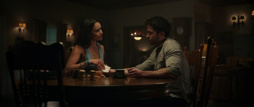 Ellie (Marianly Tejeda) and Yancy (Jack Schumacher) at the Fuller Ranchhouse