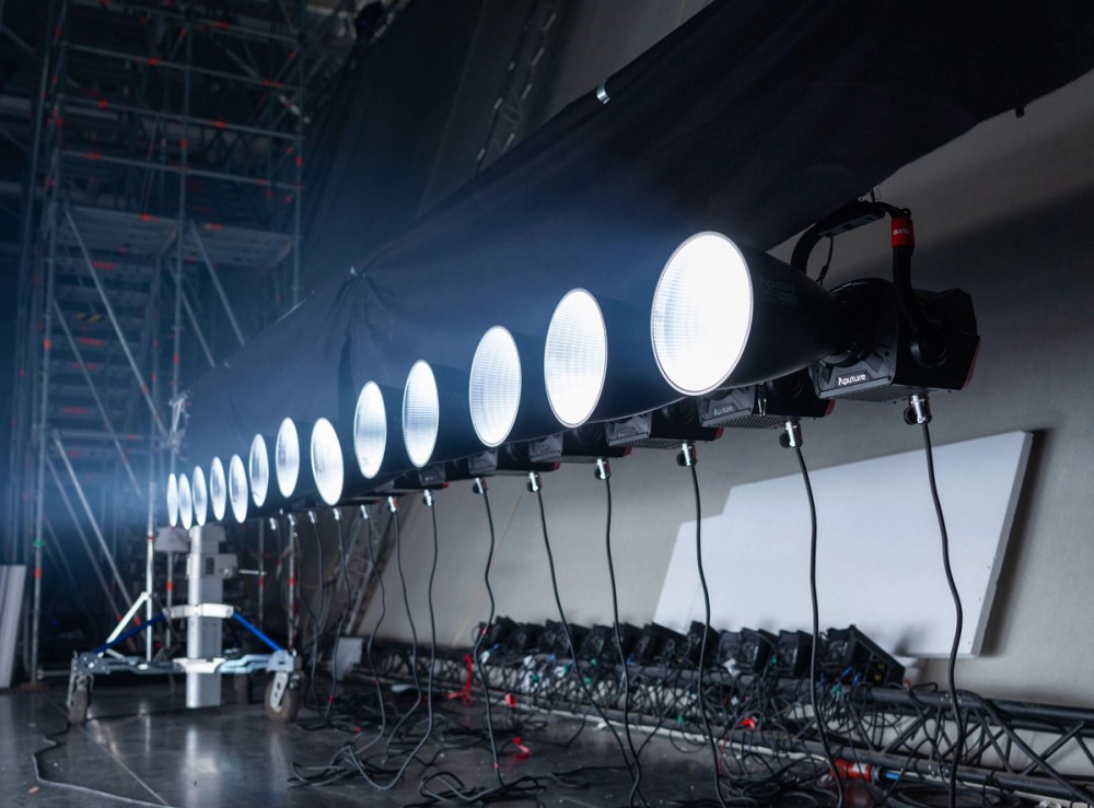 A row of Light Storm 1200ds outside the Mohiam’s Office set